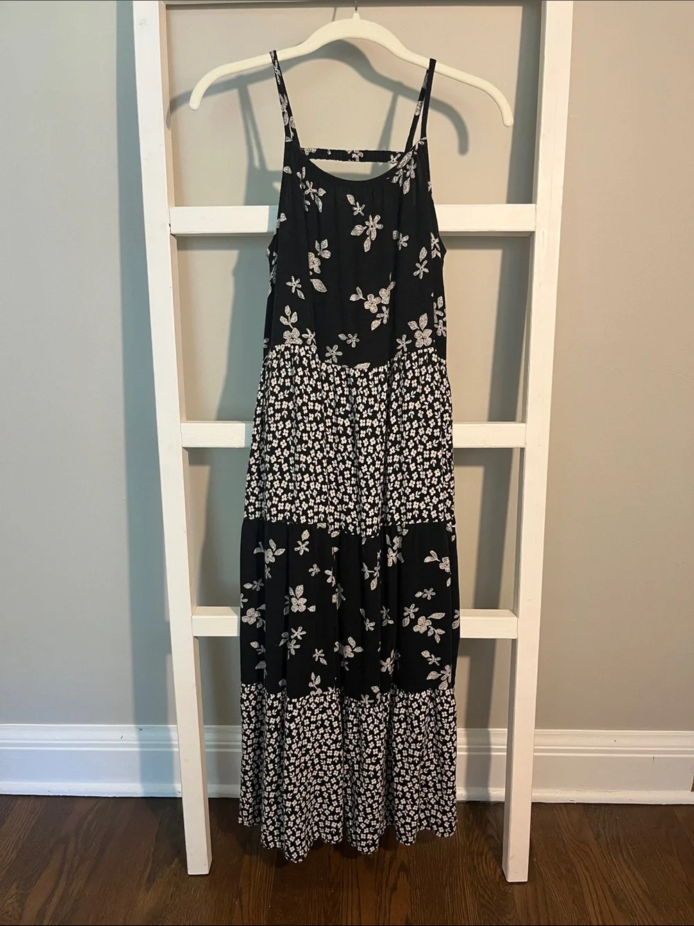 Black Tiered Maxi Dress - Black